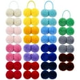 thumbnail image 2 of 30 Pieces Stretchy Hair Ties with 3cm/1.2" Cute Pompom Ball Hair Scrunchies Rubber Bands Pigtail Ponytail Holders Elastics Hair Accessories for Baby Girls Infants Todders Kids Teens Thin Hair, 2 of 4