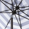 thumbnail image 3 of SAFAVIEH Outdoor Collection Vienna 11-Foot Round Crank Umbrella Navy/White, 3 of 6