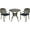 Navy Blue, variant on MEETWARM 3 Piece Patio Bistro Set, Outdoor All-Weather Cast Aluminum Dining Furniture Set Includes 2 Chairs with Cushions and a 31” Round Table with Umbrella Hole for Garden Deck
