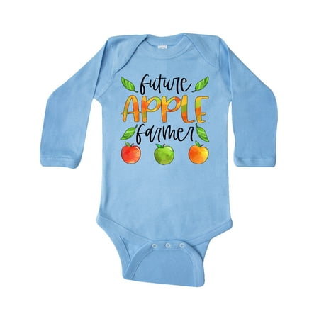

Inktastic Future Apple Farmer- Apples and Leaves Gift Baby Boy or Baby Girl Long Sleeve Bodysuit