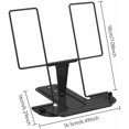 thumbnail image 3 of Metal Book Stand for Desk Adjustable Reading Rest Book Holder Portable Cookbook Documents Sturdy Typing Stand for Recipes (Ivory White), 3 of 7