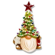 Ceramic Gnome Christmas Tree Gnome Ceramic Keepsake Christmas Decoration For Outdoor & Indoor