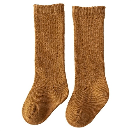 

Binpure Baby Long Socks Elastic Hollowed Solid Color Soft Lightweight Socks for Girls Boys