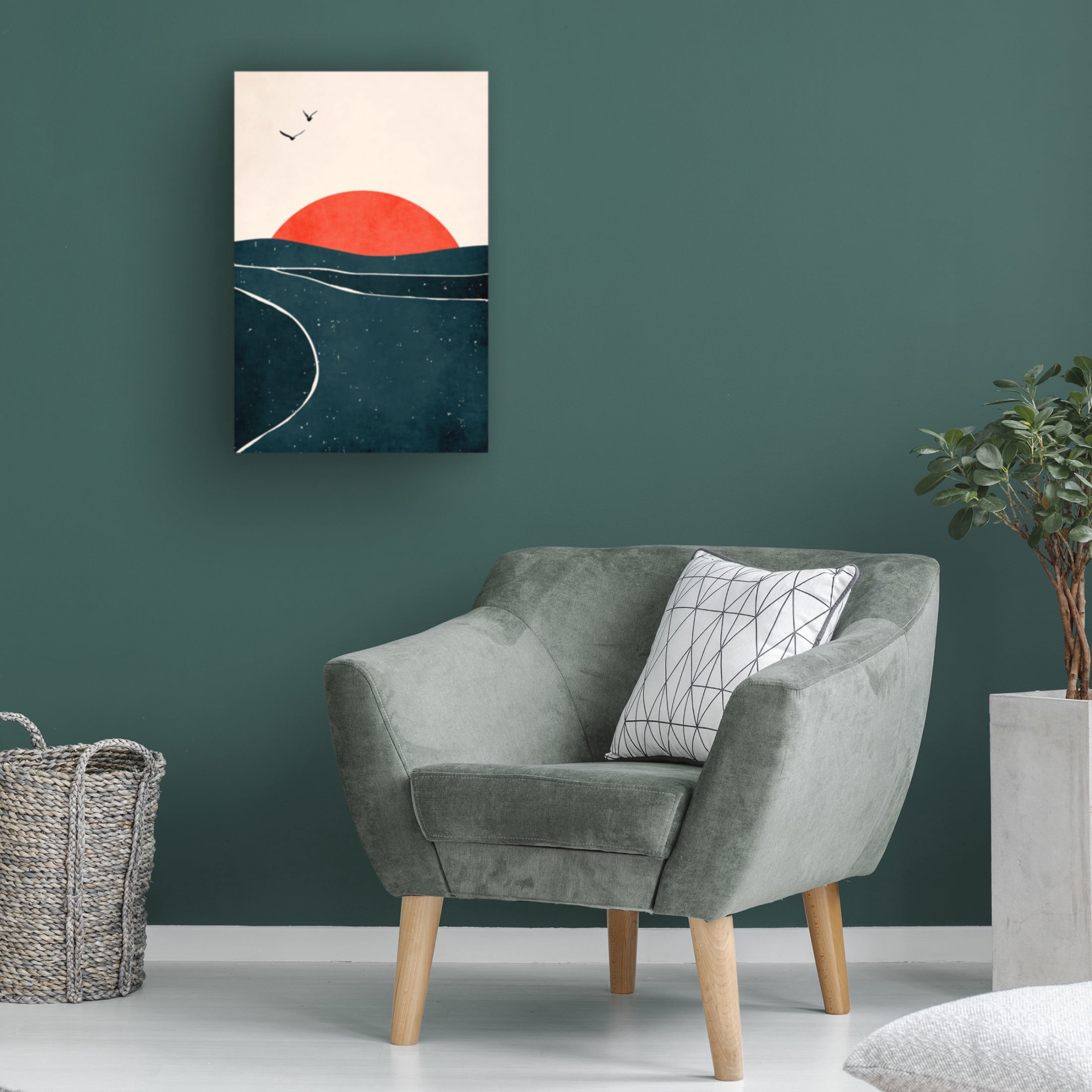 Trademark Fine Art Kubistika Dancing Seagulls Canvas Wall Art