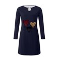 thumbnail image 3 of Qertyioot Cadeau de la Saint-Valentin! Robe Chandail Décontractée à Manches Longues et Col Rond avec Imprimé de la Saint-Valentin pour Femmes, 3 of 4