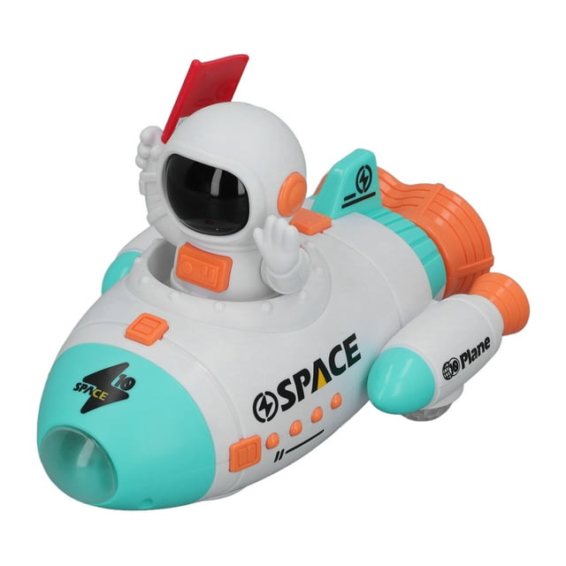 Juguete De Transbordador Espacial De Astronauta, Juguete De Nave Espacial Con Luz Eléctrica De Rotación De 360 grados Para Niños
