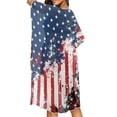 thumbnail image 2 of DISNIMO American Flag Print Women's Bikini Swimsuit Cover Ups Splash Ink Printed Kimono Cardigan Long Beach Coverup Casual Loose Comfort Bathing Suit Cover Up for Vacation, 2 of 6