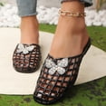 thumbnail image 6 of Ticikt Women's Jelly Sandals Slingback Bling Beach 80s 90s Retro Flat Shoes, 6 of 9