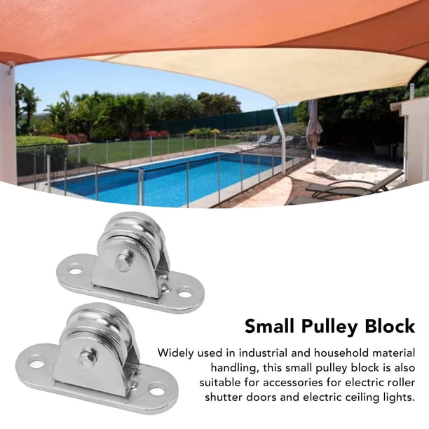 Petit Bloc De Poulie En Acier Inoxydable - Rouleau Silencieux Mural Ou Plafond - Charge 176 Lbs