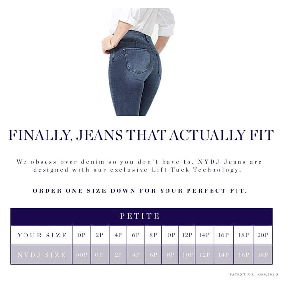 NYDJ Womens Petite Barbara Jeans Bootcut Pants