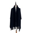 thumbnail image 5 of Prolriy Shawl Wraps for Women Solid Color Imitation Single Color Hanging Hair Fashion Scarf Versatile and Warm Scarf for Women Scarf for Women Black, 5 of 7