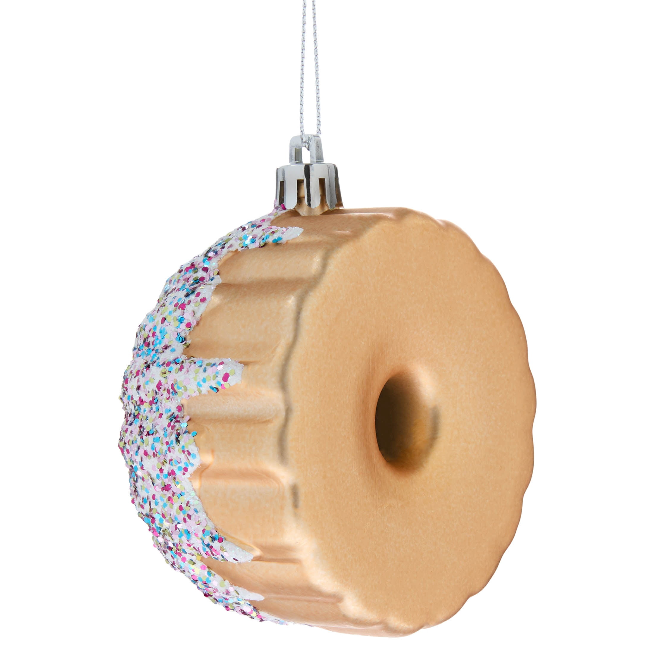Brown Glitter Pudding Christmas Ornament, 3.5", by Holiday Time
