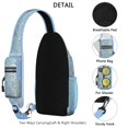 thumbnail image 3 of Sling Backpack,Blue Christmas Tree Pattern Crossbody Bag with Water Bottle Holder,Waterproof Sling Bag for Men/Women with Chest Phone Holder for Hiking,Travel, 3 of 6