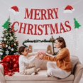 thumbnail image 2 of Banner navideño Zatain rojo con brillo 1,9 m, decoración festiva, 2 of 7