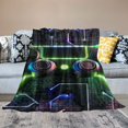 thumbnail image 2 of Orinice Neon Lights Warm Lightweight Blanket Soft Fleece Throw Blanket for Living Rooms Sofa Decor Cow Gifts All Seasons 60x80in, 2 of 6