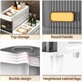 thumbnail image 5 of HEMXSZH 3 Layers Big Capacity Plastic Storage Cabinet, Layered Storage Organizer With Drawers, Dust-proof Commercial Bathroom Container, Easy To Install For Kitchen/ Bedroom/ Living Room, White Grey, 5 of 7