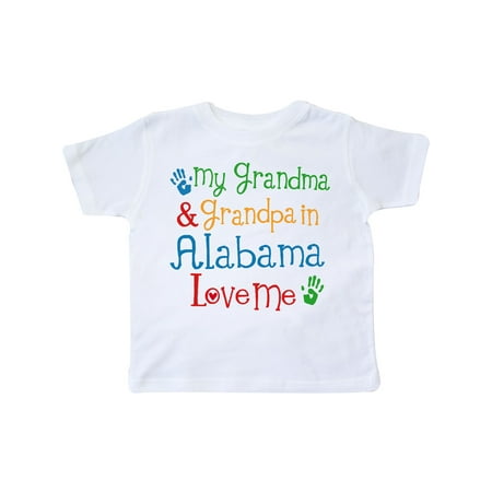 

Inktastic Alabama Grandma Grandpa Love Me Gift Toddler Boy or Toddler Girl T-Shirt