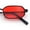 Black - Red, variant on Timless Iconic Hipster Metal Rim Narrow Rectangle Snug Hustler Sunglasses Black - Blue