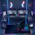 thumbnail image 3 of CONCETTA 49 Inch Modern L Shaped Computer Desk with Lower Storage Shelf & Side Bag, Two-Way Convertible Corner Gaming Table for Home Office, Black, 3 of 8