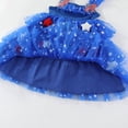 thumbnail image 6 of Wxirdiow Girls' Dresses Red White and Blue Dress 4th of July Outfit Kids Toddler Baby Girl Stars Fly Sleeve Mesh Layered Princess Dress Summer Blue Size,18-24 Months, 6 of 9