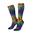 thumbnail image 2 of Fotbe Pride Rainbow print Women's Men's Novelty Crew Socks Cotton Socks Knee High Socks for Walking,Running,Nurses,Pregnancy, 2 of 9