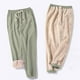 thumbnail image 5 of Pantalones deportivos Harun de mujer con forro de cordero para otoño-invierno, gruesos, holgados, cálidos e informales, 5 of 5