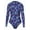 Blue, variant on Women Shiny Mermaid One Piece Swimsuits Upf 50+ Rashguard Shirts Sunsuits Champagne L