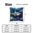 thumbnail image 5 of Starry Shark Velvet Decorative Throw Pillow Inserts - Set of 2, Chair Pillow Covers - Unique Patterns, 16x16, 18x18, 20x20 Inches for Home Decor & More, 5 of 6