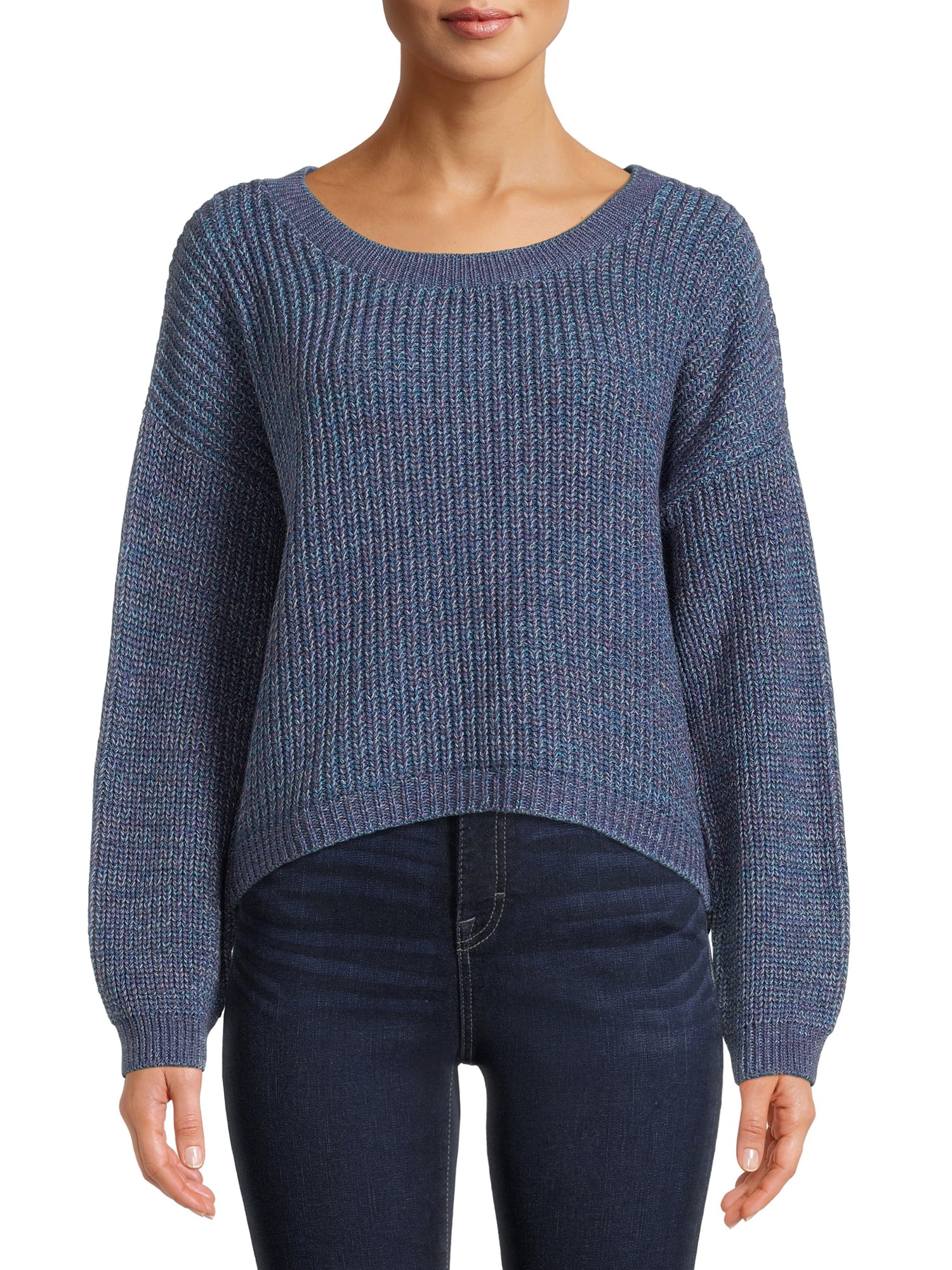 Sweater with Cable Knit Back 