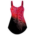 thumbnail image 2 of Eigraketly 2021 traje de baño Sexy de piezas para mujer, traje de baño acolchado, traje de baño estampado sin espalda, traje de baño con cuello en V Traje de baño Rojo S Eigraketly OD001290-13, 2 of 6