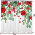 thumbnail image 6 of Valentines Day Shower Curtain, 72"X72" Floral Valentine Shower Curtain, Valentines Bathroom Decor, Valentines Day Bathroom Set with Hooks, Rose Shower Curtain, Cortinas de Baño de San Valentin, 6 of 6