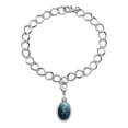 thumbnail image 2 of Mermaid Ocean Hunt Silver Plated Bracelet with Antiqued Oval Charm, 2 of 5