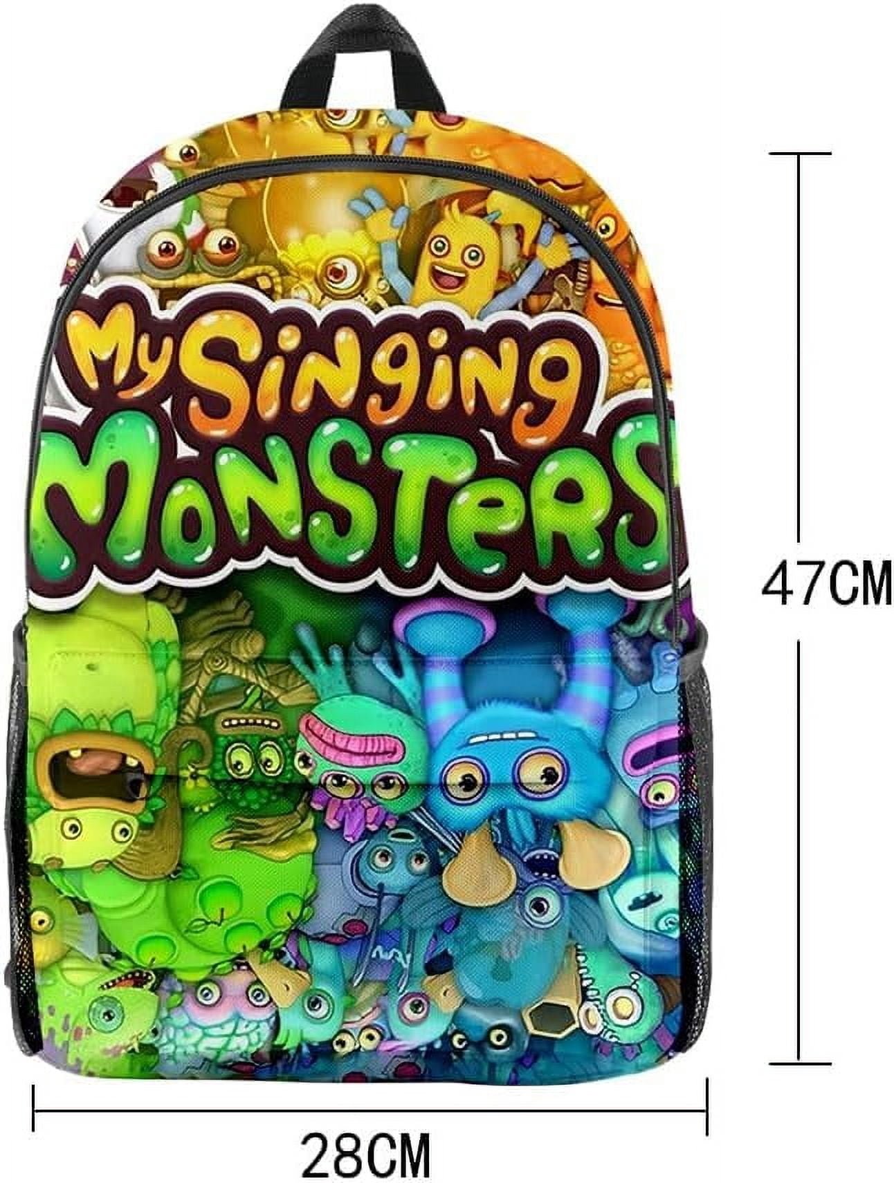 My Singing Monsters Backpack Cartoon Work Sport Hiking Travel Daypack Lightweight Large Capacity Backpack
