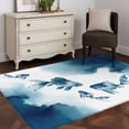 thumbnail image 3 of Navy Blue Fish Area Rugs 2.7'x5', Washable Small Throw Rugs for Kitchen Bedroom, Nautical Coastal Summer Ocean Modern Art Indoor Outdoor Rug Non-Slip Low Pile Carpet Runner Reversible Floor Mats, 3 of 8