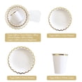 thumbnail image 4 of 8PCS Disposable 7 Inch Plates Disposable Compostable Paper Tableware Set Ecological Degradable Dinnerware for Birthday Barbecues Camping Picnics Party, 4 of 7