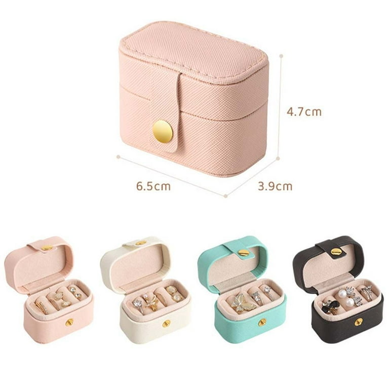 iSuperb Set of 2 Pink Ring Box Proposal Ring Boxes Couple Engagement  Jewelry Gift Box Case PU Leather Ring Earrings Jewelry Display for Wedding  (Pink