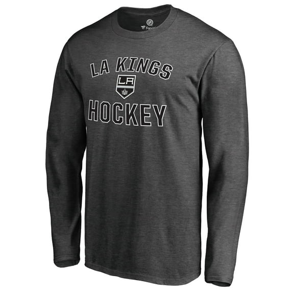 Men's Heathered Gray Los Angeles Kings Victory Arch Long Sleeve T-Shirt