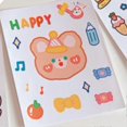 thumbnail image 1 of Cartoon Bear Sticker Multifunctional Paper Cute Aesthetic Water Bottle Sticker for Laptop Phone Case, 1 of 3