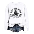 thumbnail image 4 of Venzia Women Halloween Crewneck Sweatshirt, Black Long Sleeve Pullover Top, Casual Fall Graphic Sweatshirt, 4 of 4