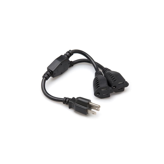 Hosa Technology YAC-406 1.5' Dual NEMA 5-15R to NEMA 5-15P Power Extension Y Cable