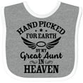 thumbnail image 3 of Inktastic Handpicked for Earth by My Great Aunt in Heaven Boys or Girls Baby Bib, 3 of 4