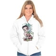 thumbnail image 4 of Betty Boop Cartoon Mushroom Pixie Zip Hoodie Sweatshirt Women Brisco Brands S, 4 of 5