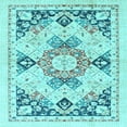 thumbnail image 1 of Ahgly Company Indoor Square Abstract Light Blue Modern Area Rugs, 3' Square, 1 of 4