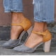 thumbnail image 1 of Sandalias de tacón grueso con hebilla hueca para mujer Wmkox8yii  shjk5446, 1 of 5