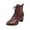 Brown, variant on Women's Shoe Lace Up Stacked High Heel Ankle Boots Brown 9(42)