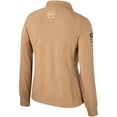 thumbnail image 3 of Women's Colosseum Tan Michigan State Spartans OHT Military Appreciation Sand Tatum Quarter-Snap Raglan Jacket, 3 of 4