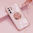 thumbnail image 1 of Phone Case For Samsung Galaxy S24 S23 S22 + Plus Ultra Back Cover Fashion Plating Ring Holder Solid Colored Tpu, 1 of 5