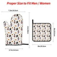 thumbnail image 2 of Honeii Halloween Gnome Pattern Oven Mitts and Pot Holders, Silicone Oven Gloves,500 F Heat Resistant Oven Mitts Sets, 4PCS, 2 of 6