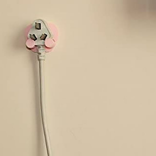 Plug Holder Multi Functional Wall Plug Holder Self Adhesive Storage Hook Cute Home Kitchen Hanging Decor