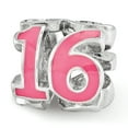 thumbnail image 2 of Reflection Beads Sterling Silver Reflections Pink Enameled Crystal 16 Bead, 2 of 4